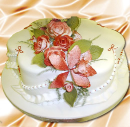 petal 1 tier wedding cake